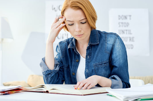 Female Doctoral student studying